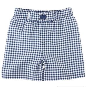 RuggedButts Blue and White Gingham Swim Trunks